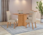 Conjunto Sala de Jantar Mesa Celebrare 120 No Glass com 4 Cadeiras Apogeu - Lopas