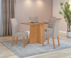 Conjunto Sala de Jantar Mesa Celebrare 120 No Glass com 4 Cadeiras Apogeu - Lopas