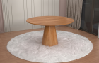 MESA PARIS 100CM LAMINADA REDONDO PARA SALA DE JANTAR