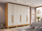 ROUPEIRO MODERNA 6 PORTAS 100% MDF COM PES CHF MOVEIS